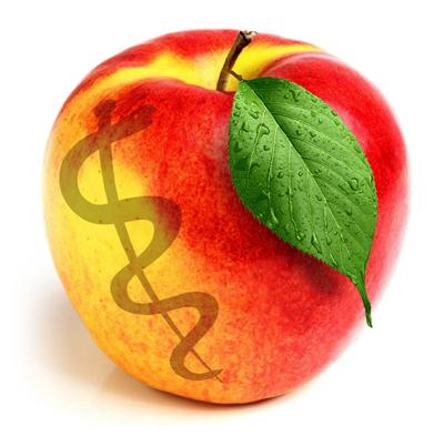 Apfel mit Äskulap Apfel mit Äskulap